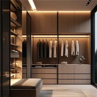 Öffnen Sie kleine Garderobe